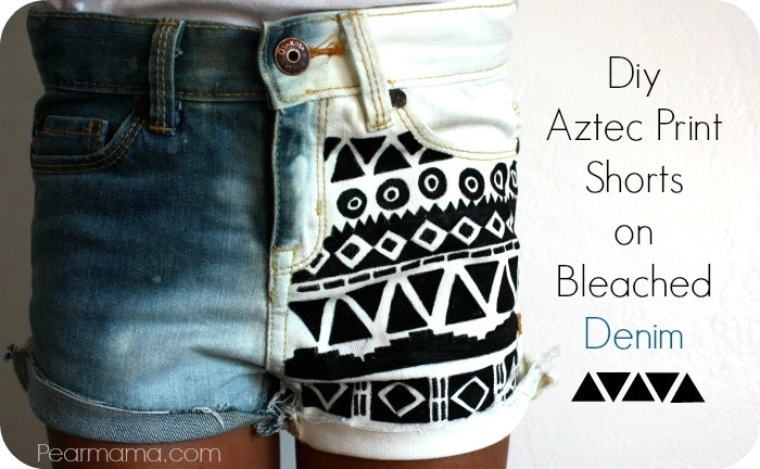 bleached jean shorts