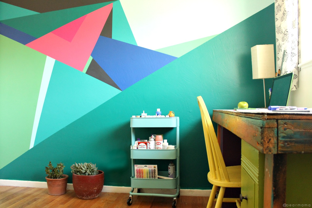 Paint this Geometric  Wall Design Pearmama