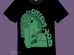 The Offering is You tee in green by Pearmama