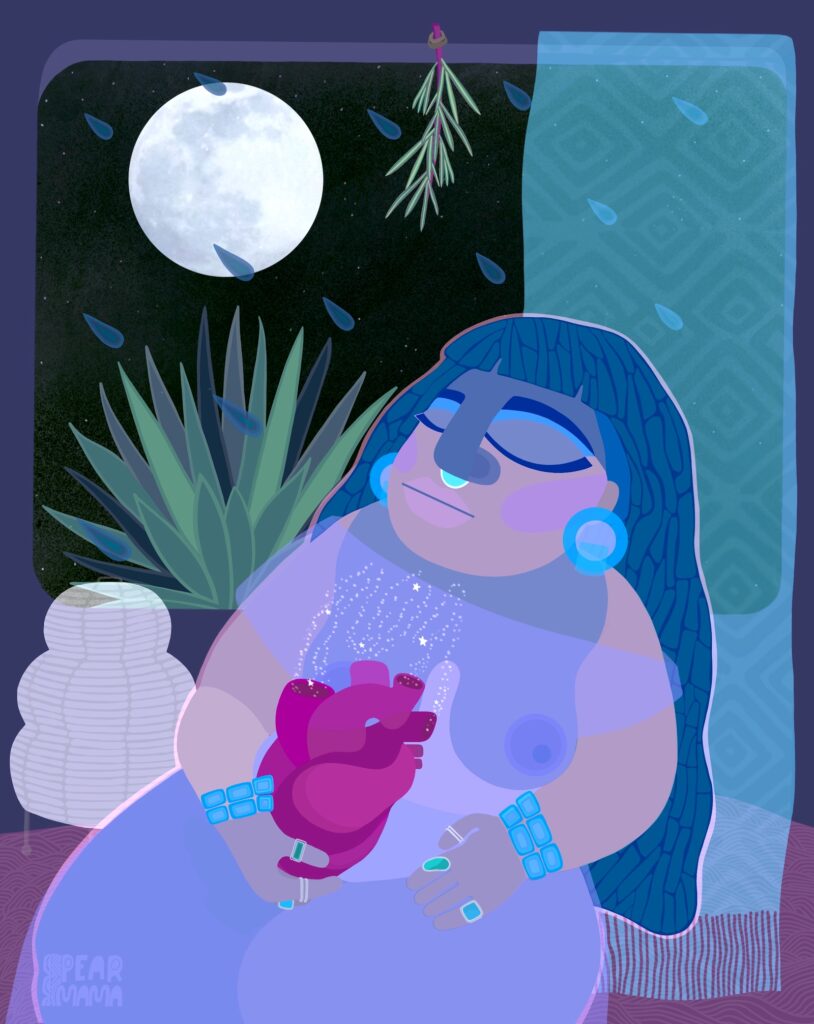 Heavy Heart, healing art therapy by artist Denise Silva