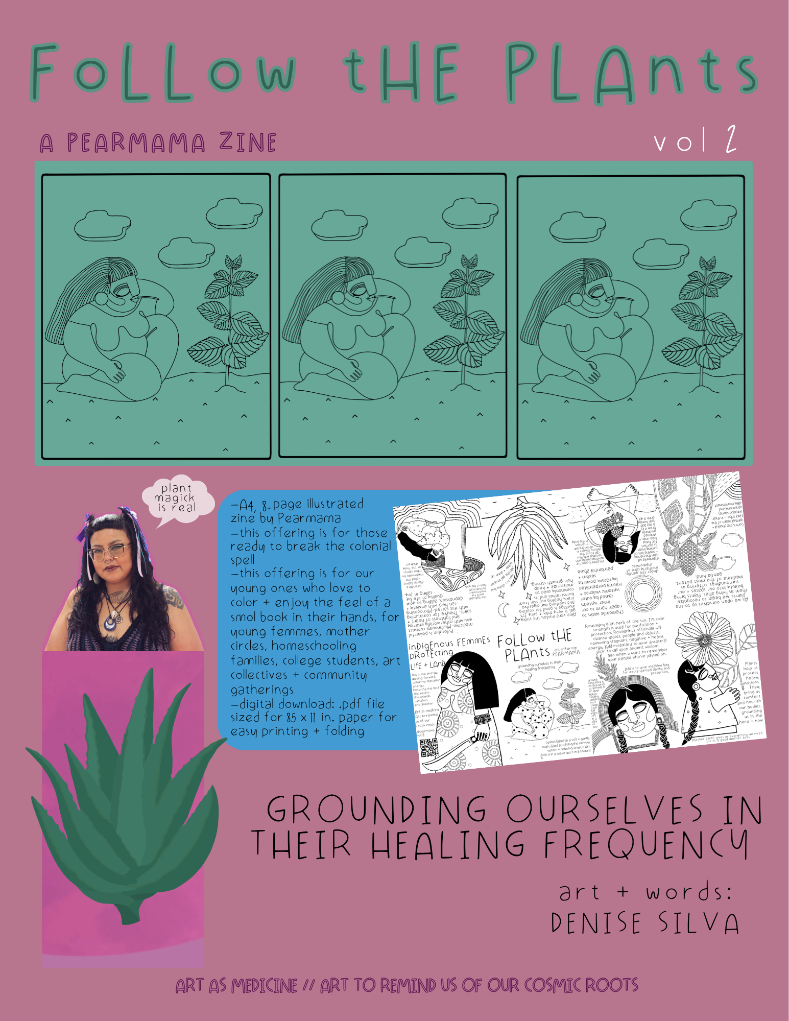 plant magick art zine e