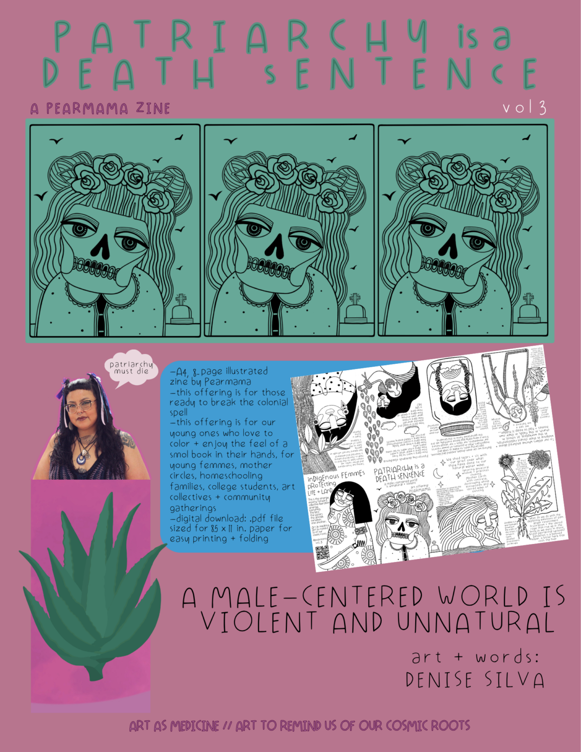 Pearmama art zine patriarichy is a death sentence