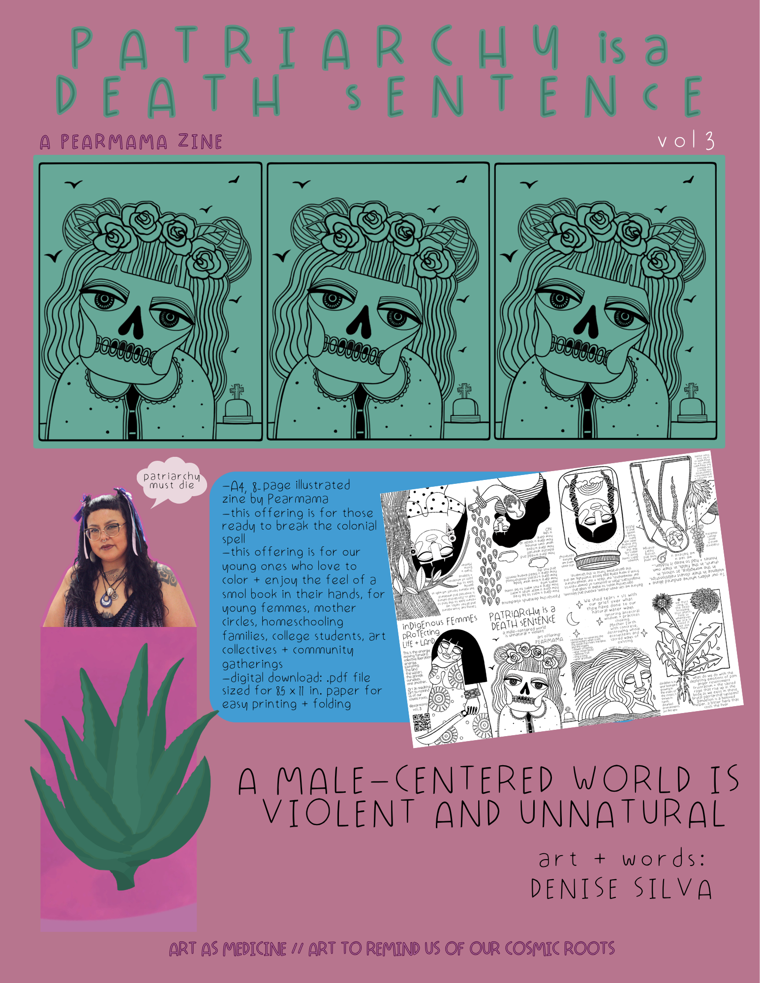 Pearmama art zine patriarichy is a death sentence