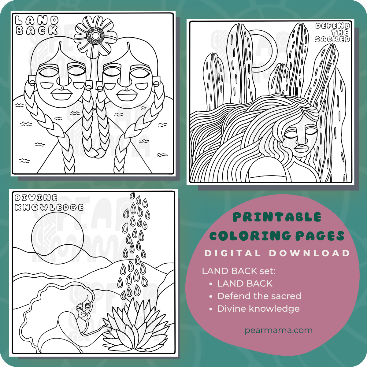 LAND BACK coloring pages