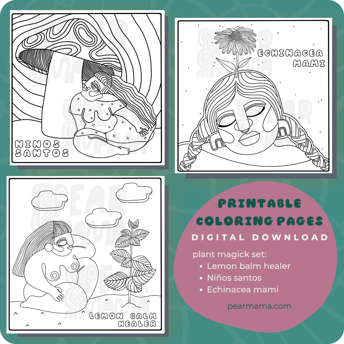 plant magick coloring pages
