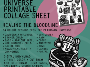 pearmama universe printable collage sheet: healing the bloodline
